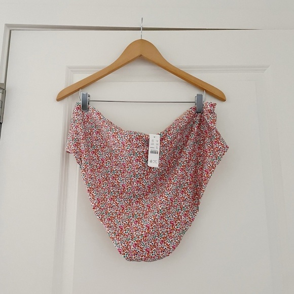NWT J. Crew High Cut Waist Bikini Bottom Eloise Liberty London Floral XXL - Picture 5 of 10